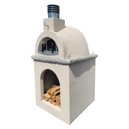 Traditional Wood Fired Brick Pizza Oven - Sierra Dune with Matching Base