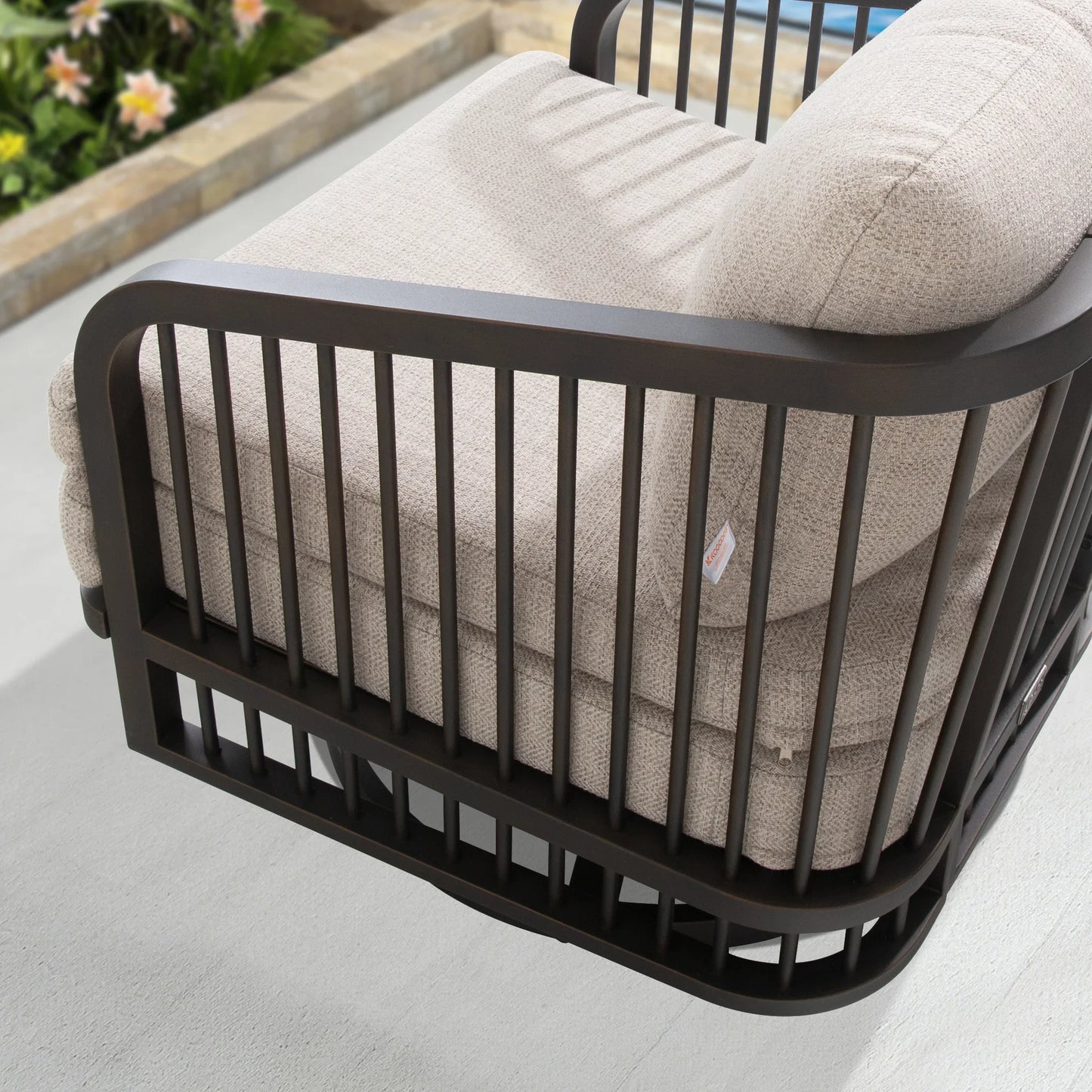 Asheville 4-Piece Aluminum Outdoor Swivel Seating Set