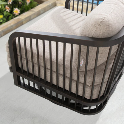 Asheville 4-Piece Aluminum Outdoor Swivel Seating Set