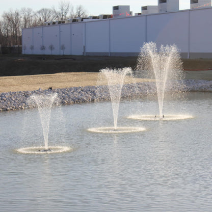 HALF OFF PONDS Floating Fountain – 1 HP Pond Aerator, 100' Cord – 15,000 GPH Water Pump – 13 Spray Patterns – Energy-Efficient for Large Ponds, Lakes & Water Gardens