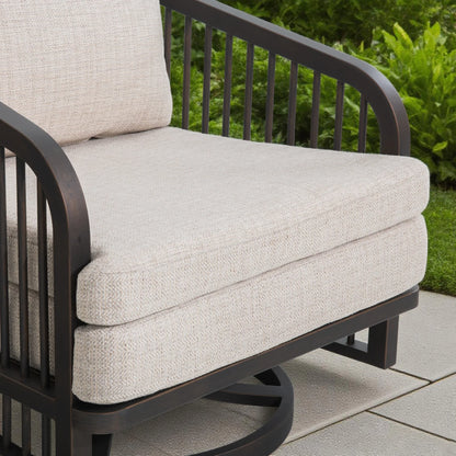 Asheville 5-Piece Aluminum Outdoor Swivel Conversation Set