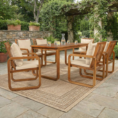 7 Pieces Patio Dining Set Outdoor Dining Table and Chairs