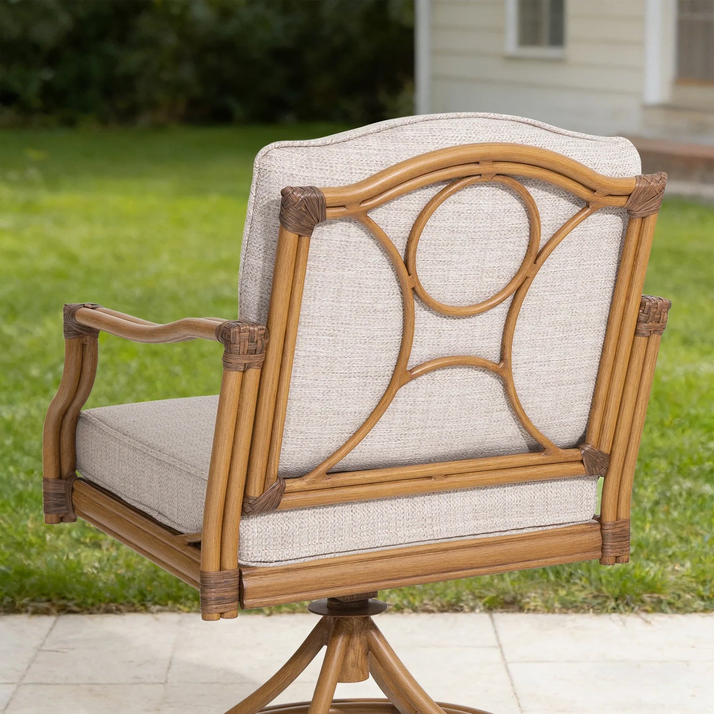 Arcadia 7 Piece Outdoor Dining Set With Swivel Chair