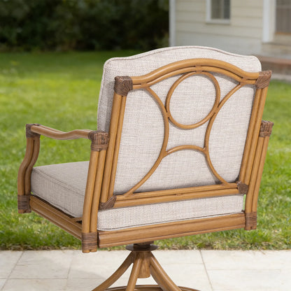 Arcadia 7 Piece Outdoor Dining Set With Swivel Chair