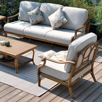 Arcadia 5 Pieces Outdoor Sofa Set with Deep Lounge Chair