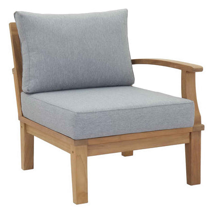 Patio Teak Sectional Set - Patio Elegance Marina 8-Piece Outdoor Teak Sectional Set by Modway