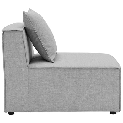 Patio Elegance Sectional Sofa - Saybrook 8-Piece Outdoor Upholstered Sofa by Modway