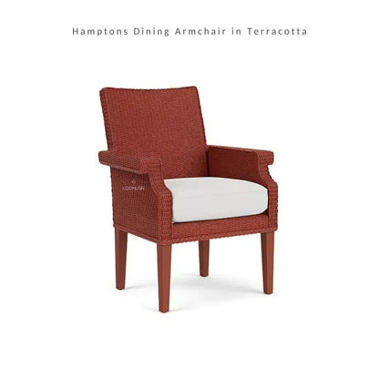 Hamptons Outdoor Furniture Wicker Dining Armchair