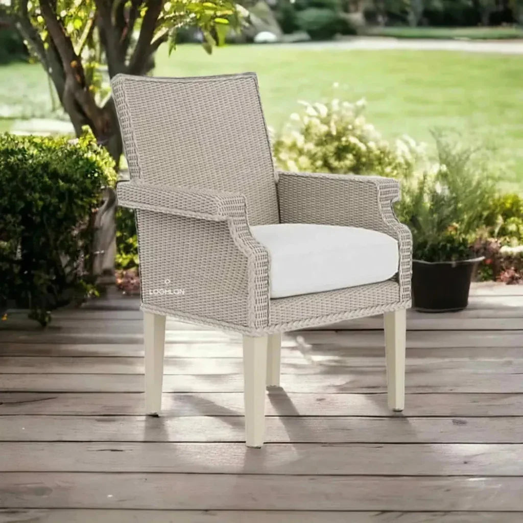Hamptons Outdoor Furniture Wicker Dining Armchair