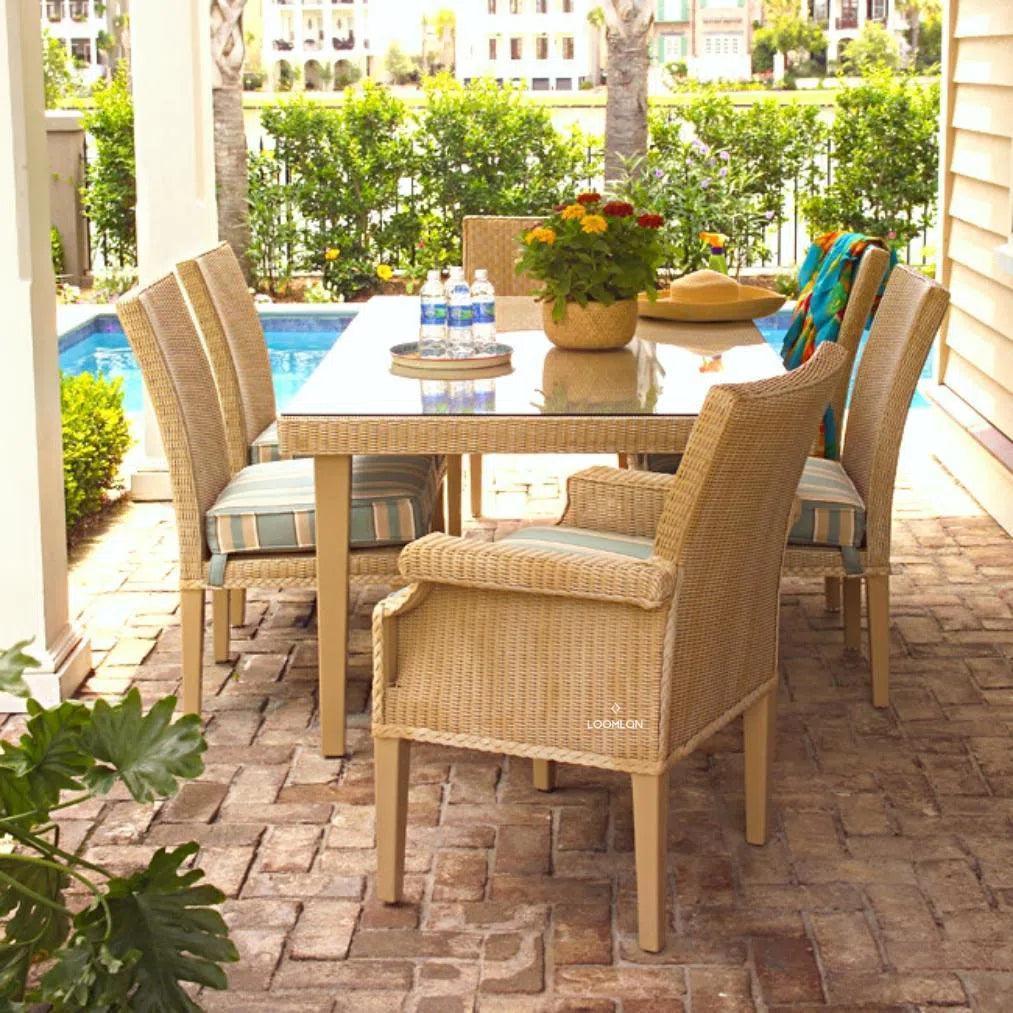 Hamptons Outdoor Furniture Wicker Dining Armchair