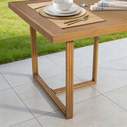 Arcadia 7 Piece Outdoor Dining Set With Swivel Chair