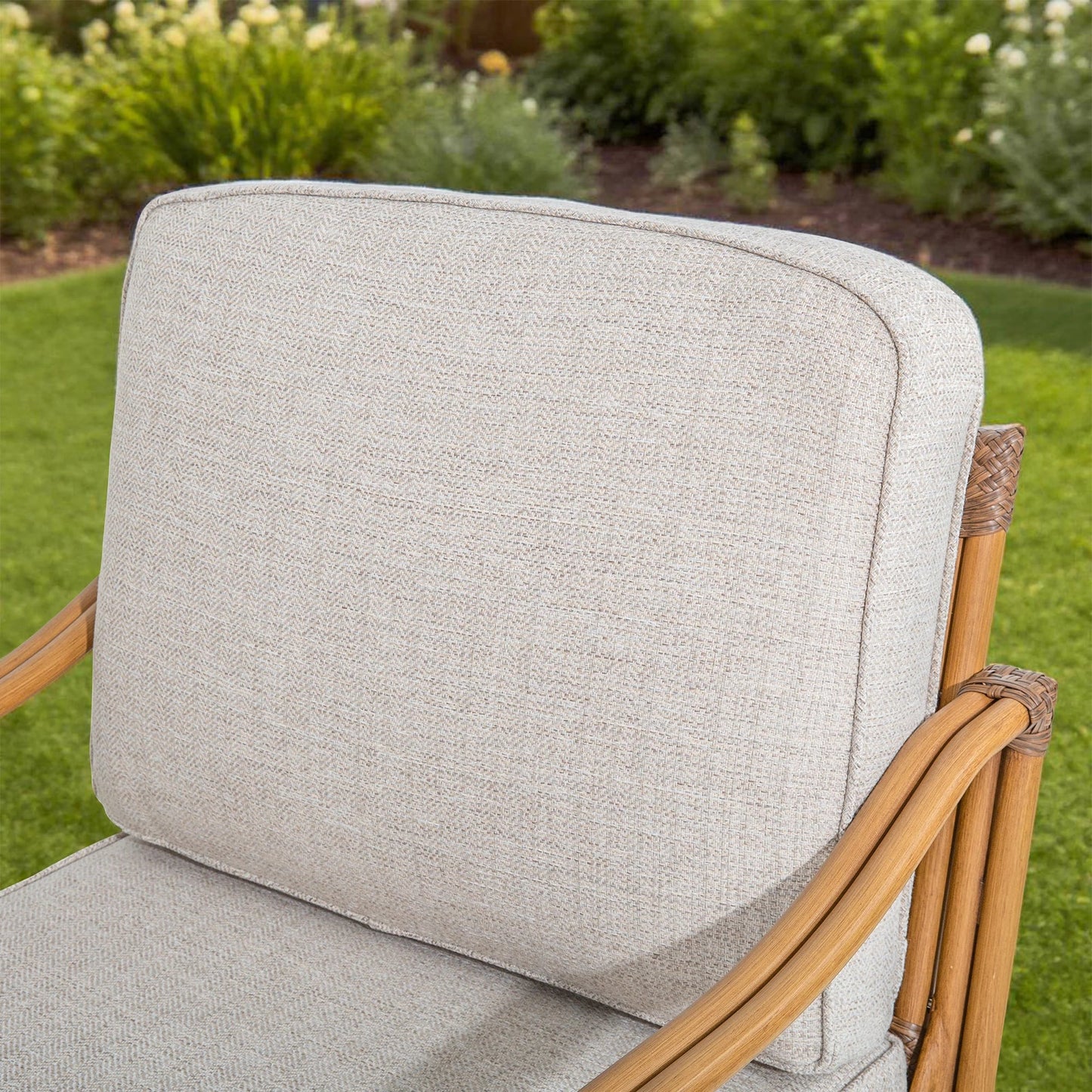 Arcadia Patio Sofa and 2 Swivel Chairs with Coffee Table
