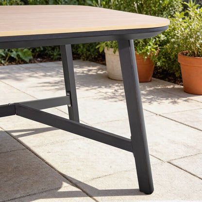 Asheville Patio Rectangular Dining Table and 6 Swivel Chair