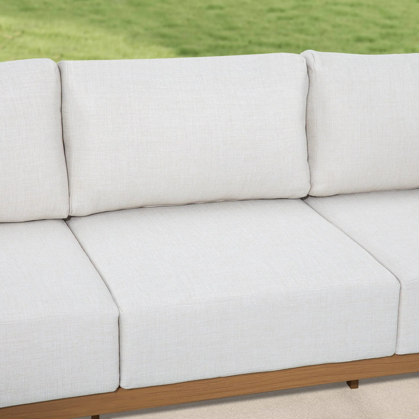 Sereno Outdoor Sofa and 2 Chairs with Round Coffee Table