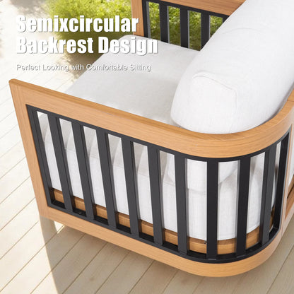Sereno 4 Lounge Chair and Round Coffee Table