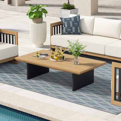 Sereno Outdoor Sofa and 2 Chairs with Rectangular Coffee Table