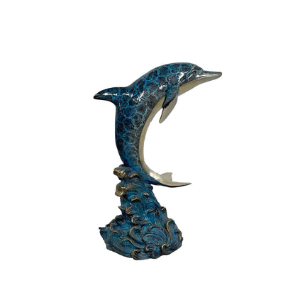 Dolphin Fountain Bronze Statue in Color Finish