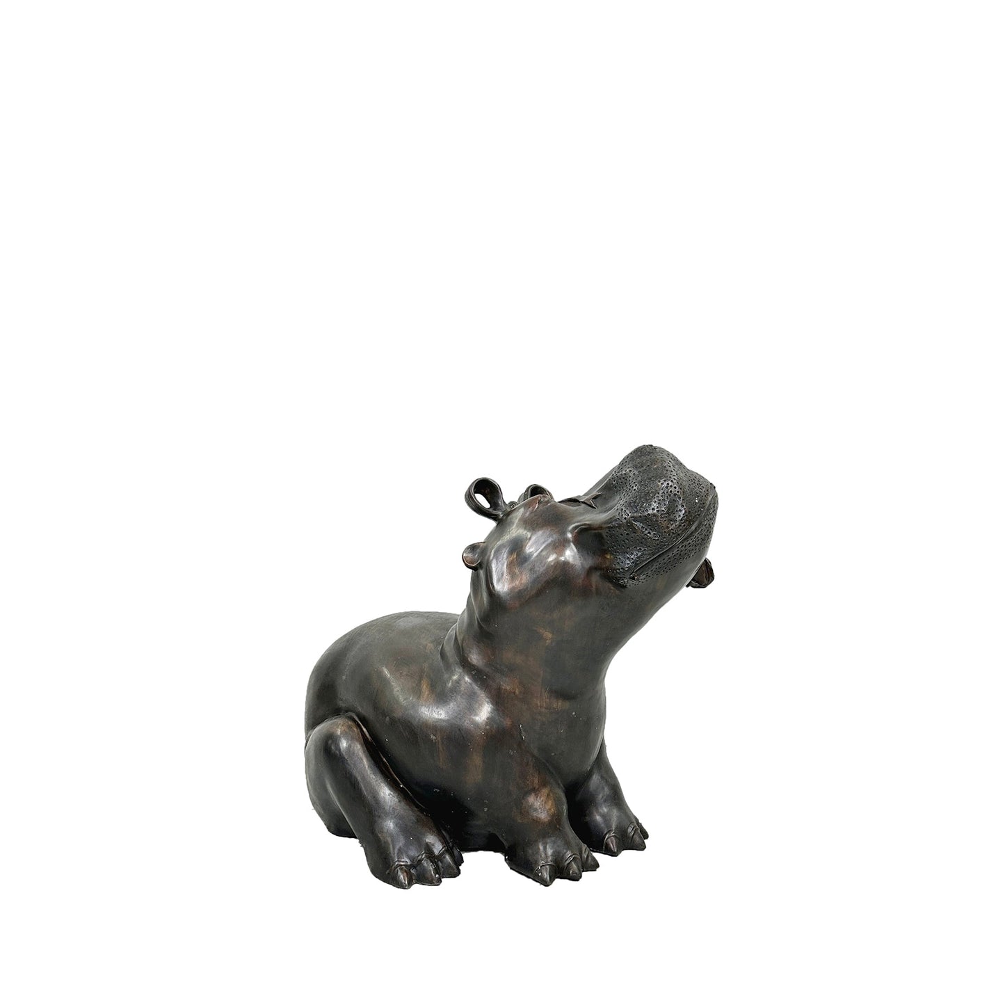 Bronze 'Princess Bella' Hippopotamus Fountain Sculpture