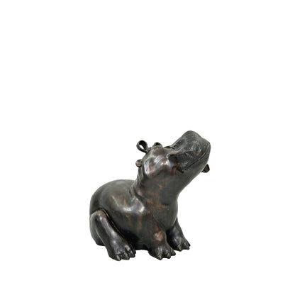 Bronze 'Princess Bella' Hippopotamus Fountain Sculpture