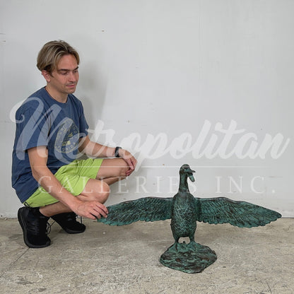 Standing Duck Bronze Fountain Statue