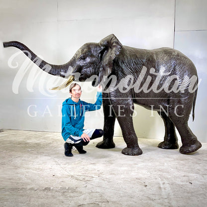 Life-size Elephant Fountain Bronze Statue