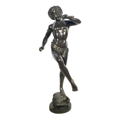 Classical Boy with Flute Bronze Fountain Statue