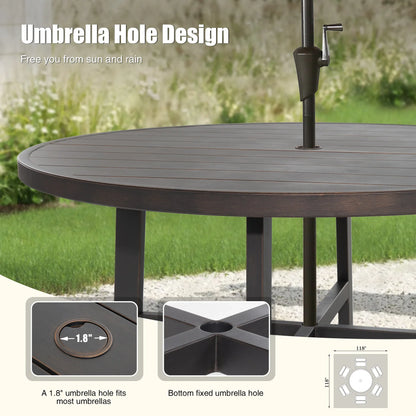 Asheville 7 Pieces Round Patio Dining Set