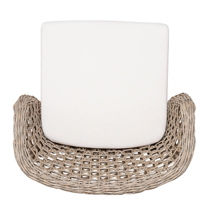 Outdoor Acacia Wood Bar Stools with Cushions (Set of 4)