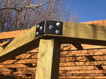 16 Piece Octagon Pergola Bracket Set for 6 X 6 Posts - Heavy Duty Pergola Brackets Made In the USA!