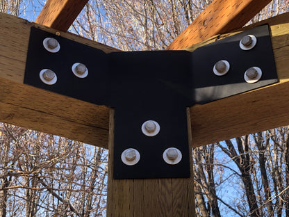 16 Piece Octagon Pergola Bracket Set for 6 X 6 Posts - Heavy Duty Pergola Brackets Made In the USA!