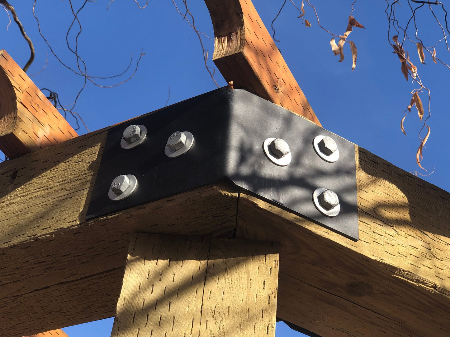 16 Piece Octagon Pergola Bracket Set for 6 X 6 Posts - Heavy Duty Pergola Brackets Made In the USA!