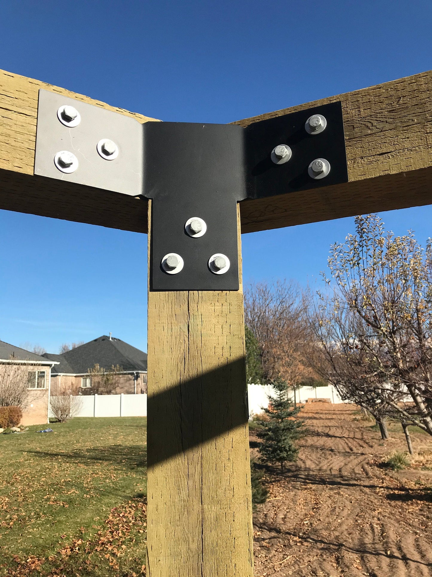 16 Piece Octagon Pergola Bracket Set for 6 X 6 Posts - Heavy Duty Pergola Brackets Made In the USA!