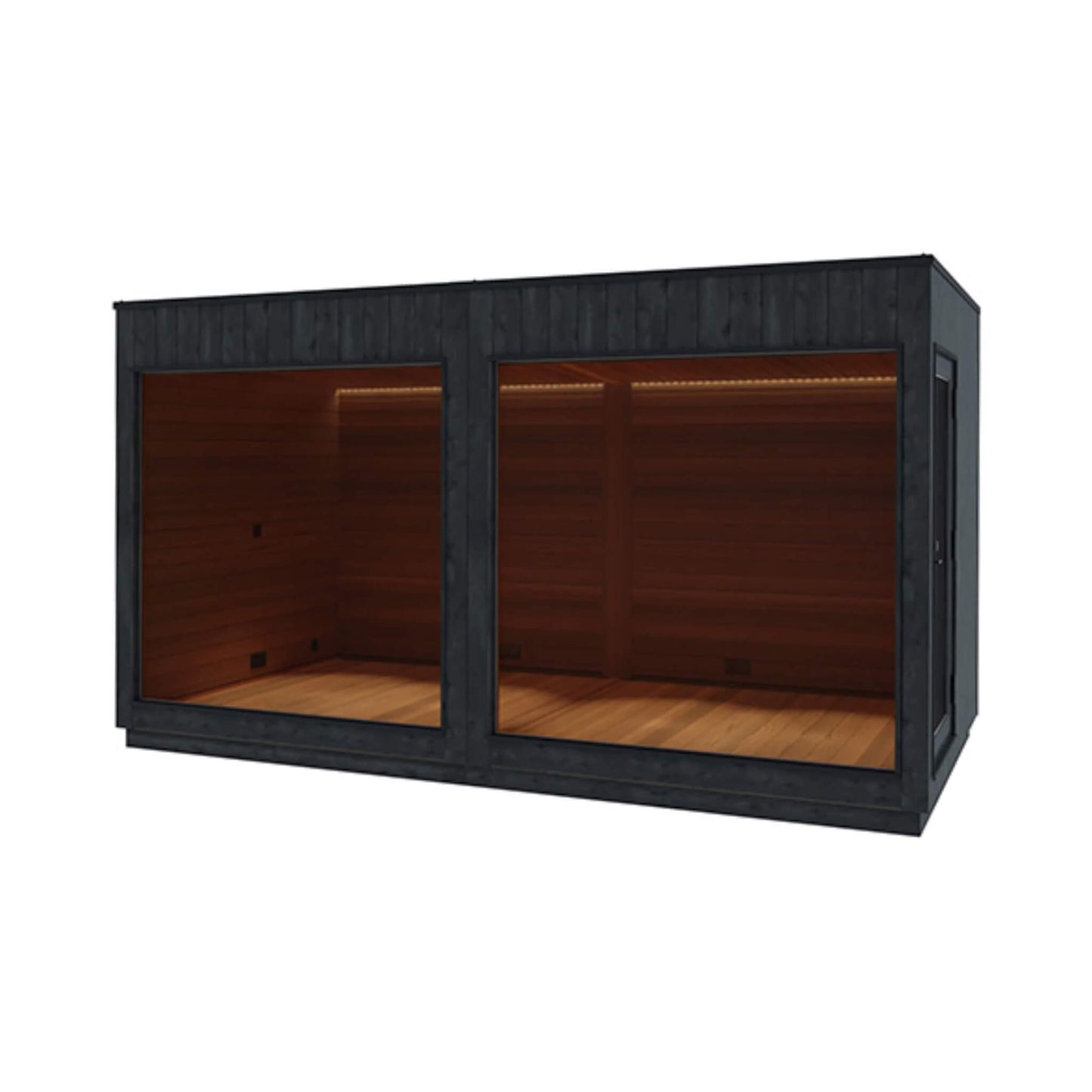 ThermaSol Nordic Misty XL 1-Entrance Outdoor Sauna Lounge [Made-To-Order] [14-KIR-3879/80] (SAK19046)
